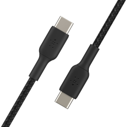 Belkin® USB-C-To-USB-C Braided Cable, 3.3', Black, CAB004BT1MBK