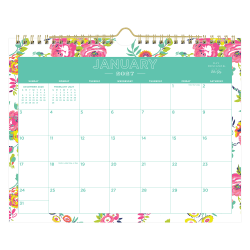 2027 Blue Sky Peyton White Monthly Wall Calendar, 11x8.75, 0%, Peyton White, Jan-Dec, RY27