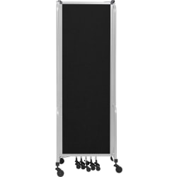 National Public Seating Room Divider, 7 Sections, 72"H x 164"W x 27"D, Black/Gray