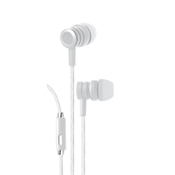 Bytech Wired Earbud Headphones, White, BYAUEB129WT