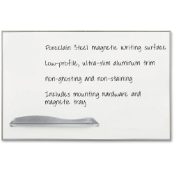Balt® Best Rite® Low-Profile Porcelain Dry-Erase Whiteboard, 72" x 48", Aluminum Frame With Silver Finish