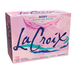 LaCroix Sparkling Water, Berry, 12 Oz, Case Of 12