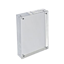 Azar Displays Acrylic Vertical/Horizontal Block Frame, 8 1/2" x 5 1/2", Clear