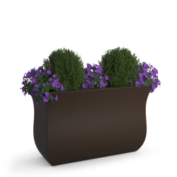 Mayne Valencia Trough Planter, 22"H, Espresso