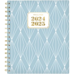 2024-2025 AT-A-GLANCE® BADGE Weekly/Monthly Planner, 7" x 8-3/4", Geo, July 2024 To June 2025, 1710G-805A