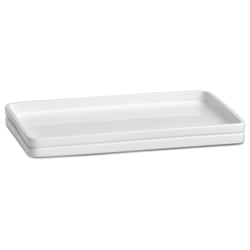 Erwyn Products Malibu Amenity Trays, 3-1/2" x 10-1/4", White, Set Of 12 Trays