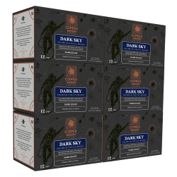 Copper Moon Single-Serve Coffee K-Cups, Dark Sky Blend, 12 K-Cups Per Pack, Case Of 6 Packs