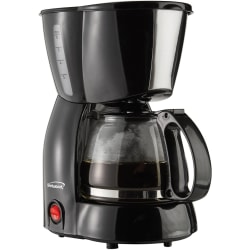 Brentwood (TS-213BK) 4 Cup Coffee Maker - 650 W - 4 Cup(s) - Multi-serve - Black - Tempered Glass Body