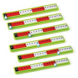 Hand2Mind Rekenrek Number Paths, 12" x 2", Multicolor, Grades K to 2, Pack Of 6 Paths