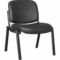 Lorell Deluxe Leather 4-Leg Guest Chair - Leather, Plywood Seat Material - Leather, Plywood Back Material - 84595