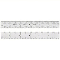 L.S. Starrett Spring Steel Fully Flexible Rulers, 12"L x 11"W, Silver, Pack Of 12 Rulers