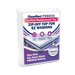 CleanRest Platinum Quilted Replacement Tops, Full XL, 80"L x 54"W x 18"D, White, Case Of 8 Tops