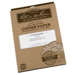 Rite in the Rain® All-Weather Multi-Use Printer & Copy Paper, White, A4, 200 Sheets Per Pack, 20 Lb, 84 Brightness