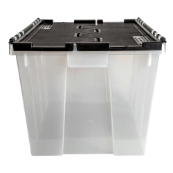 Greenmade Flip-Top Lid Tote, 12 Gallons, Black/Frost
