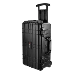 eylar Polypropylene SA00034 Carry-On Travel Roller Waterproof Equipment Hard Transport Roller Case With Foam Insert, 9"H x 13-13/16"W x 22"D, Black