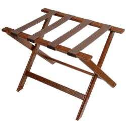 CSL Deluxe Wood Luggage Rack, 18"H x 26"W x 17"D,  Dark