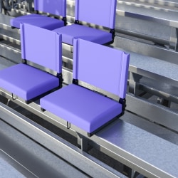 Flash Furniture Grandstand Comfort Seats, Purple/Black, Set Of 2 Seats