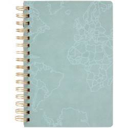 Markings by C.R. Gibson® Leatherette Spiral-Bound Journal, 5-9/16" x 8-7/16", College Ruled, 200 Pages, Travel