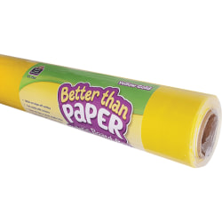 Teacher Created Resources Better Than Paper Bulletin Board Rolls, 4' x 12', Yellow Gold, Pack Of 4 Rolls