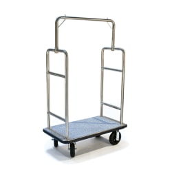 CSL Gold Coast Luggage Cart, 72"H x 44"W x 24"D, Gray