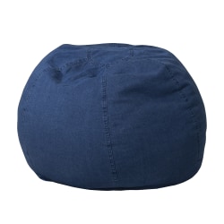 Flash Furniture Small Bean Bag Chair For Kids And Teens, Denim