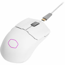 Cooler Master MM712 Gaming Mouse - Optical - Cable/Wireless - Bluetooth - 2.40 GHz - Rechargeable - White - 19000 dpi - 6 Button(s) - Right-handed