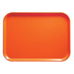 Cambro Camtray Rectangular Serving Trays, 15" x 20-1/4", Citrus Orange, Pack Of 12 Trays