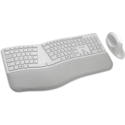 Kensington Pro Fit Ergo Wireless Keyboard and Mouse-Gray - USB Wireless Bluetooth/RF 4.0 Keyboard - Gray - K75407US