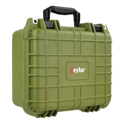 eylar Polypropylene SA00001 Standard Waterproof And Shockproof Gear Hard Case With Foam Insert, 6"H x 11-5/8"W x 13-3/8"D, Green