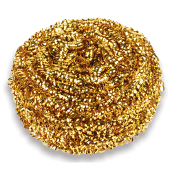 Kurly Kate® Brass Scrubber, 50 g, Gold, 72/Carton