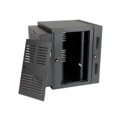 Tripp Lite 12U Wall Mount Rack Enclosure Hinged Wallmount Industrial NEMA - 12U Rack Height x 19" Rack Width - Wall Mountable - Black - 200 lb Static/Stationary Weight Capacity