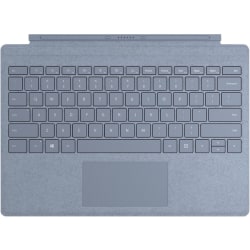 Microsoft Signature Type Cover Keyboard/Cover Case Microsoft Surface Pro 7, Surface Pro 3, Surface Pro 4, Surface Pro (5th Gen), Surface Pro 6, Surface Pro X, Surface Pro 8 Tablet - Ice Blue - Stain Resistant - 0.2" Height x 11.4" Width x 8.9" Depth