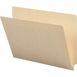 Sparco® 1-Ply End-Tab Folders, Letter Size (8 1/2" x 11"), Manila, Box Of 100