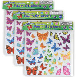 Ready 2 Learn Foam Stickers, Butterflies, Pack Of 172 Stickers, Set Of 3 Packs