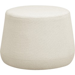 Lifestyle Solutions Brant Fabric Ottoman, 17"H x 24"W x 24"D, Ivory