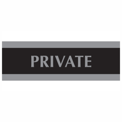U.S. Stamp & Sign Century Series Sign, "Private", 3"H x 9"W