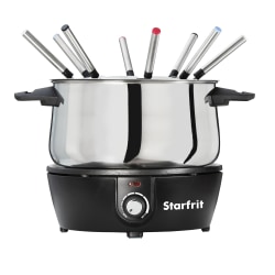 Starfrit® 3.2-Quart Electric Fondue Set, Black/Silver