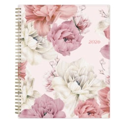 2026 Blue Sky Weekly/Monthly Planner, 8-1/2" x 11", Big Peony, January To December, 152665