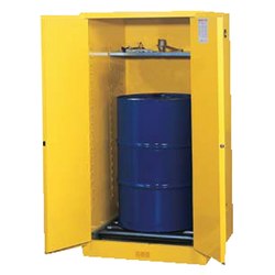 R3 Safety Vertical Drum Safety Cabinets, Manual Closing Cabinet, 1 55 Gallon Drum, 2 Doors