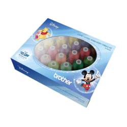 Brother Embroidery Thread Kit, Classic Disney Colors, Pack Of 24 Spools