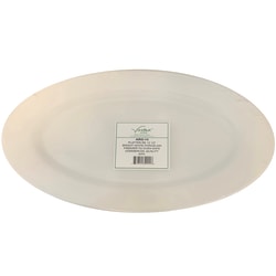 Hoffman Vertex China Ceramic Argyle Collection Rolled Edge Platters, 12-1/2", Bright White, Case Of 12 Platters