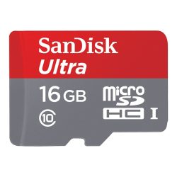 SanDisk Ultra - Flash memory card (microSDHC to SD adapter included) - 16 GB - Class 10 - microSDHC UHS-I