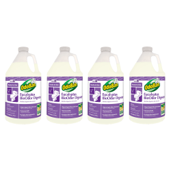 OdoBan Professional Ready-to-Use BioOdor Digester Odor Counteractant, Eucalyptus Scent, 1 Gallon, Clear, Pack of 4 Jugs