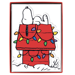Graphique Holiday Cards With Envelopes, 5" x 7", Christmas Clear Glitter, Total Qty 15
