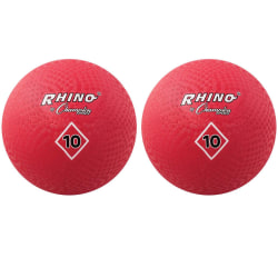 Champion Sports Playground Balls, 10", Red, Pack Of 2 Balls