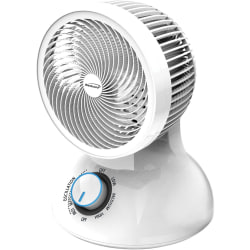 Brentwood F-650MW 6-Inch 3-Speed Oscillating Air Circulator Desktop Fan, White - 3 Blades - 190.5 mm Fan Diameter - 3 Speed - Oscillating, Touch Operation, 75° Oscillation, 90° Tilt, Spiral Grill, Carrying Handle - 13" Height x 7.5" Width - White