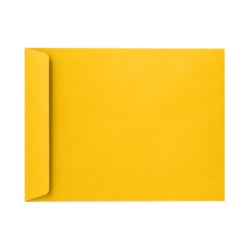 LUX Open-End Envelopes, 6" x 9", Peel & Press Closure, Sunflower Yellow, Pack Of 50