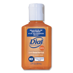 Dial® Professional Gold Antibacterial Liquid Hand Soap, 2 oz, 144/Carton