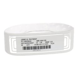 Zebra OmniBand Adult - Blue - 3.374 in x 1.126 in 1000 label(s) (500 sheet(s) x 2) wristband labels
