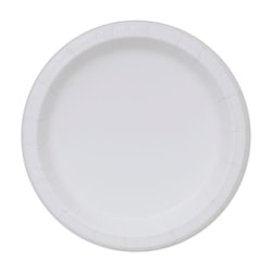 Aspen Ultra Coated Paper Plates, 10", White, Case Of 250 Plates